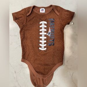 NE Patriots “football” bodysuit